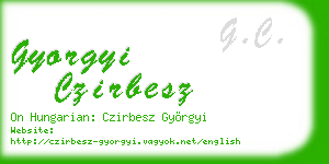 gyorgyi czirbesz business card